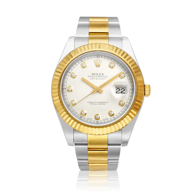 DateJust (Reference 116333). A yellow gold, stainless steel and diamond-set