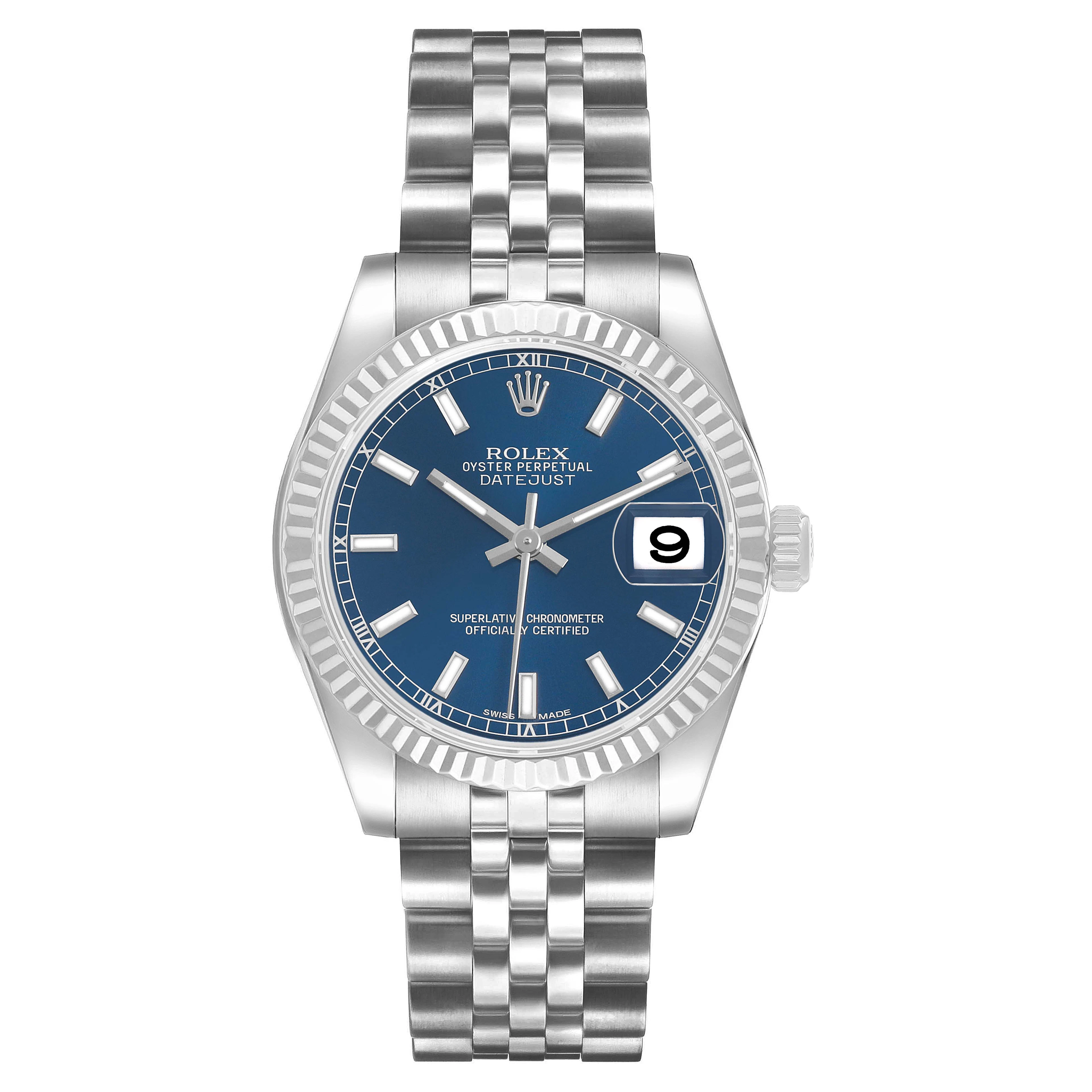Datejust (Reference 178274). A 31mm stainless steel white gold automatic