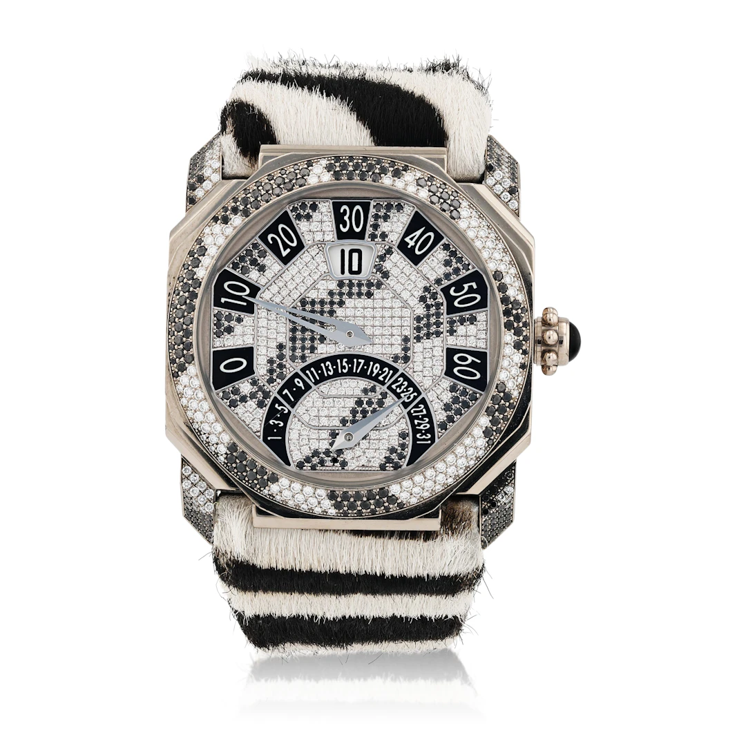 Octo Bi-Retro Zebra, reference OBR.X.60.999.LZ.BD.S33, white gold