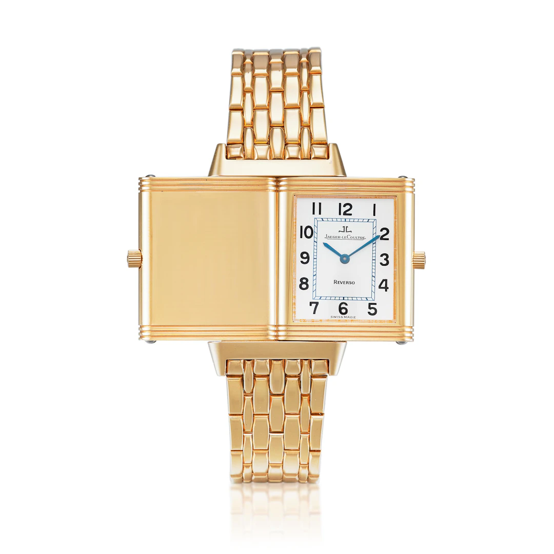 Reverso (Reference 250.2.86). A rose gold mechanical wristwatch with