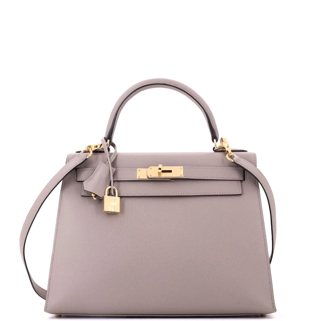 Gris Asphalte Epsom Sellier Kelly 28 Gold Hardware, 2021