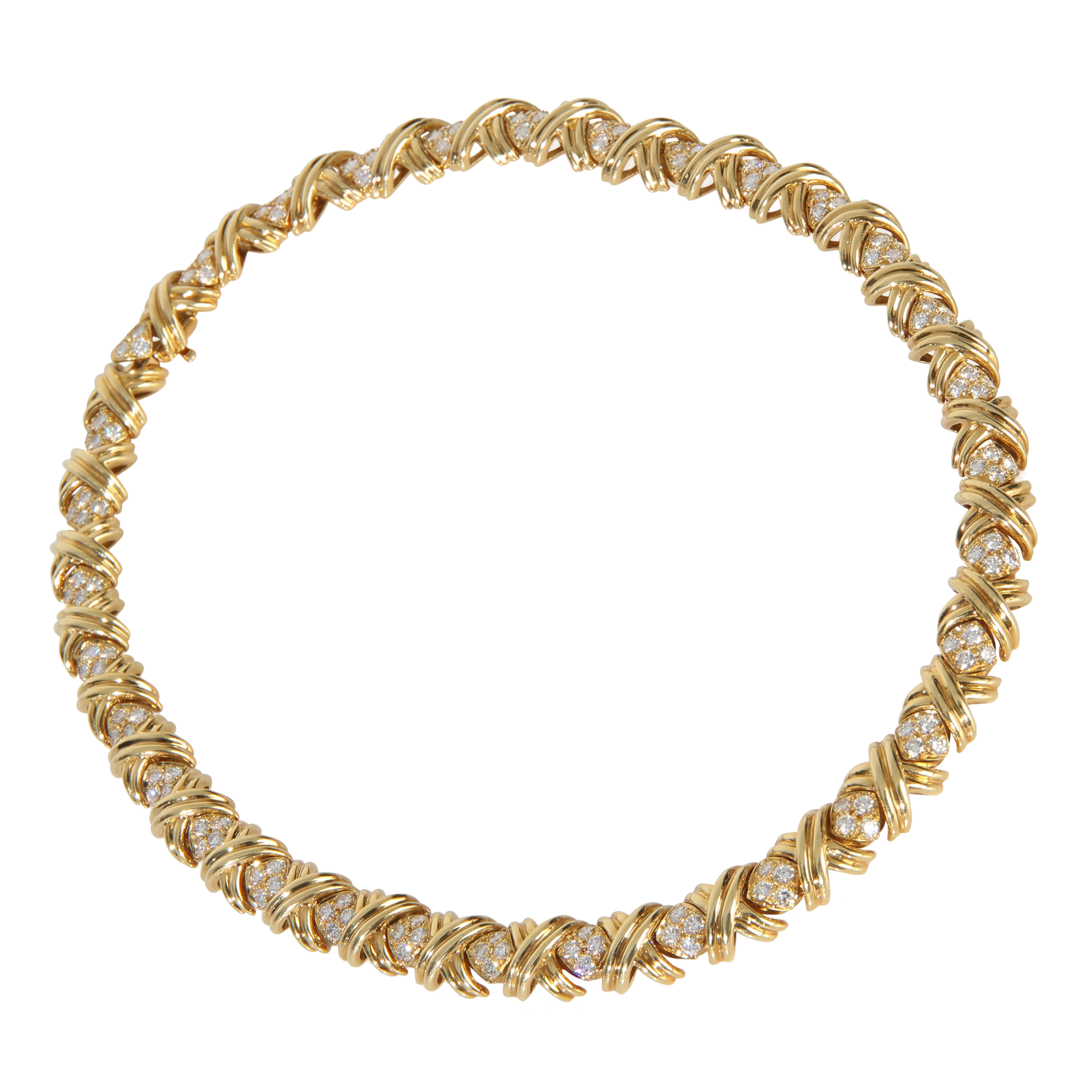 Gold and Diamond Signature 'X' Necklace