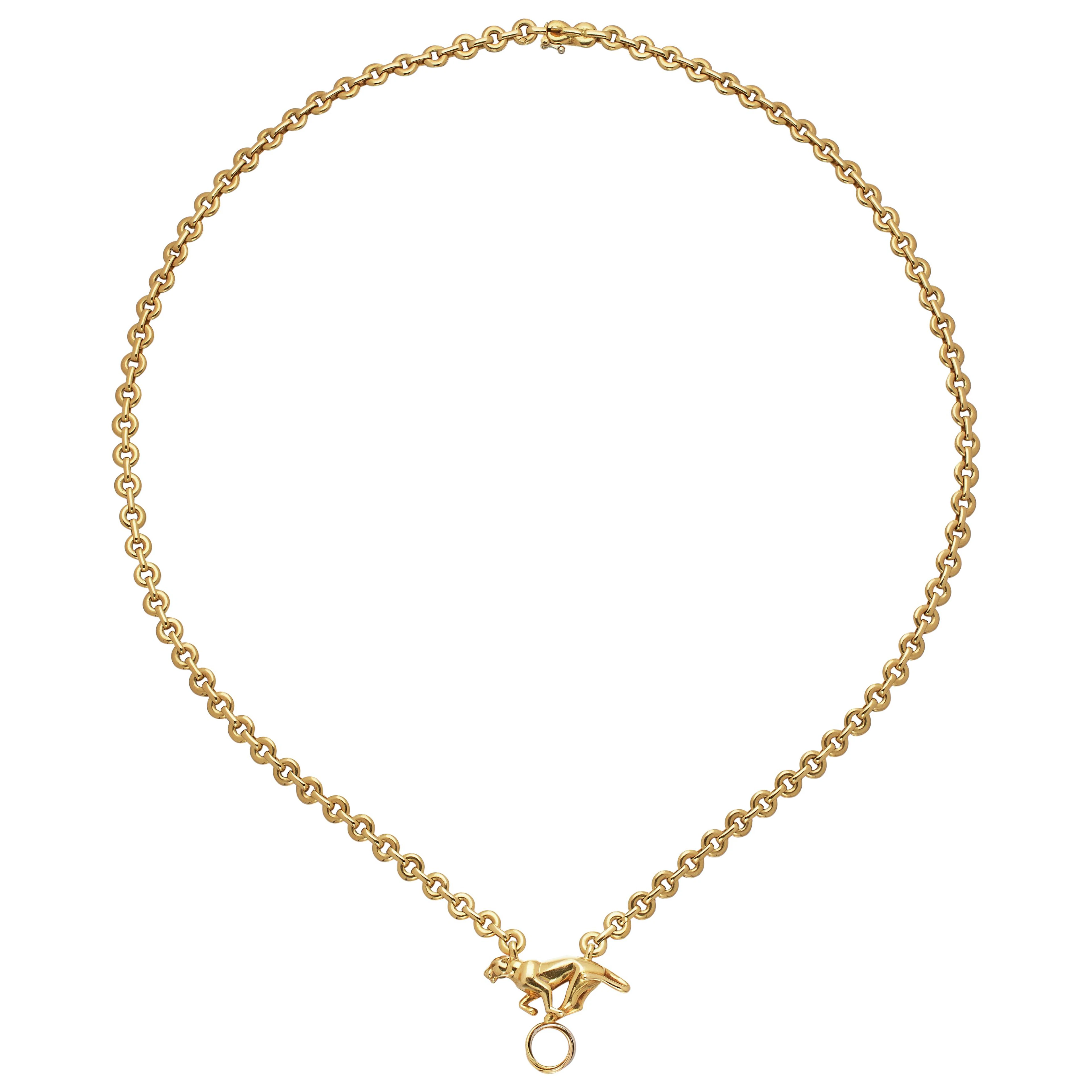 Gold, White Gold, Rose Gold Panthère Trinity Pendant Necklace