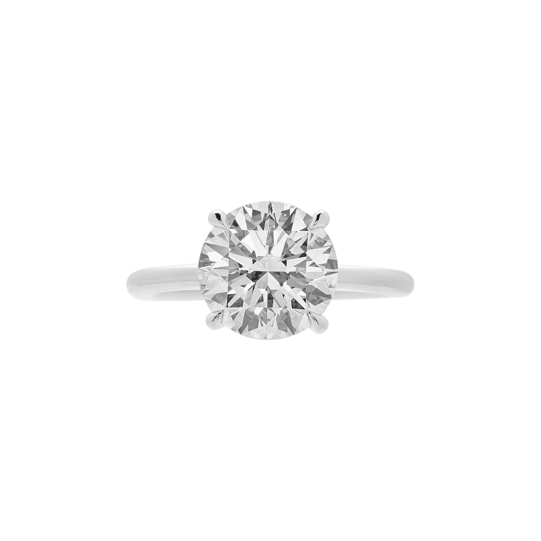 Platinum and 3.06ct Round Brilliant Cut Diamond Engagement Ring