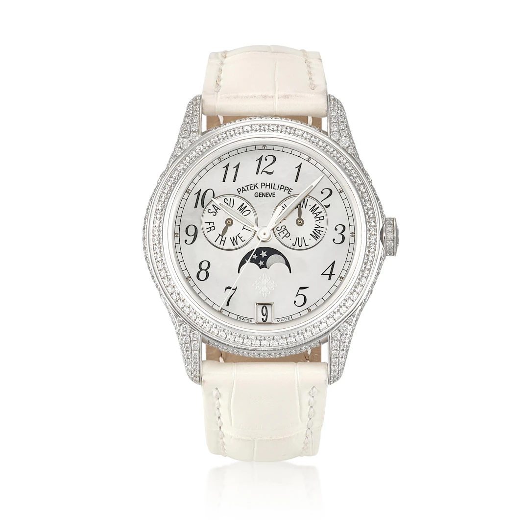 Complications. (Reference 4937G-001). A 37mm white gold diamond-set
