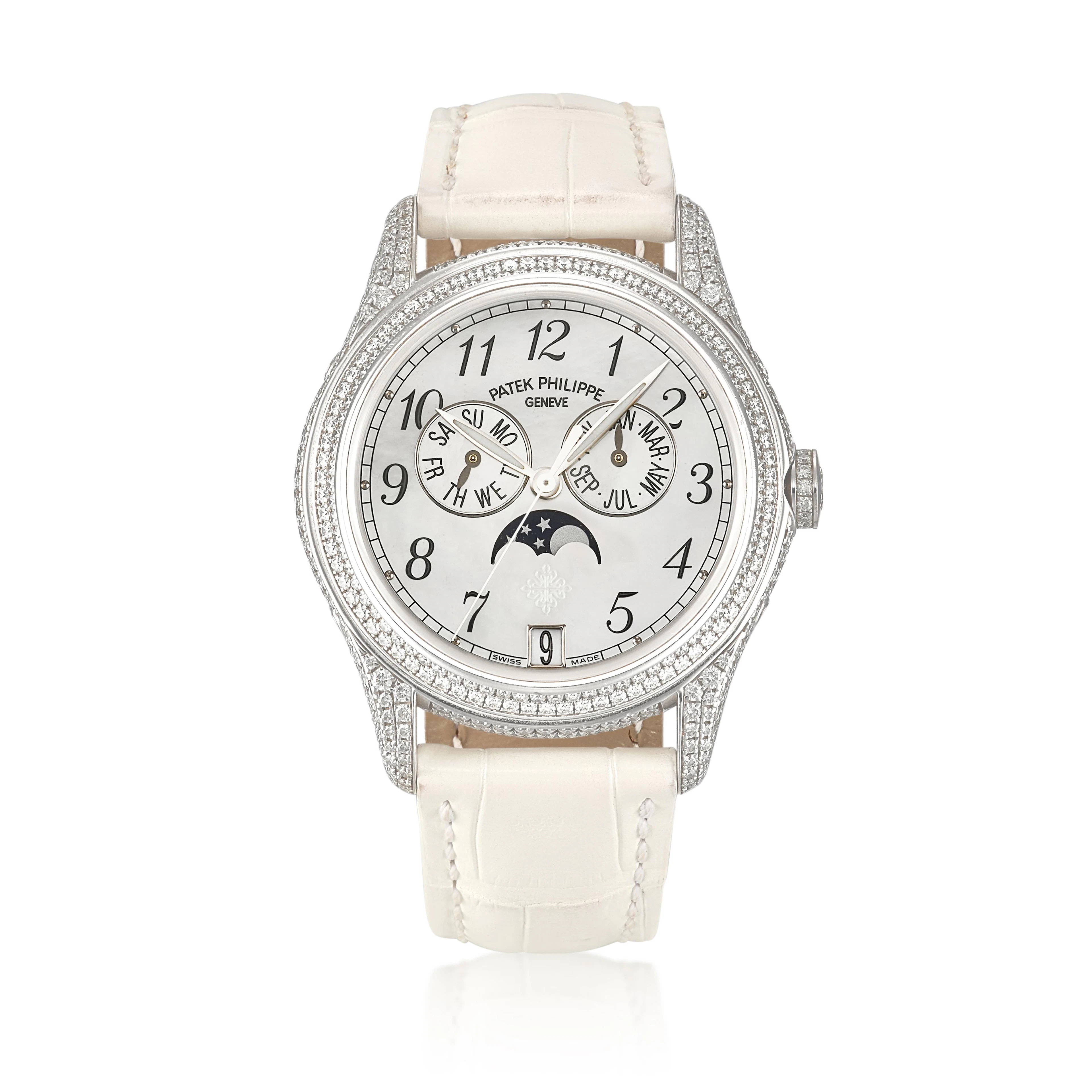 Complications. (Reference 4937G-001). A 37mm white gold diamond-set