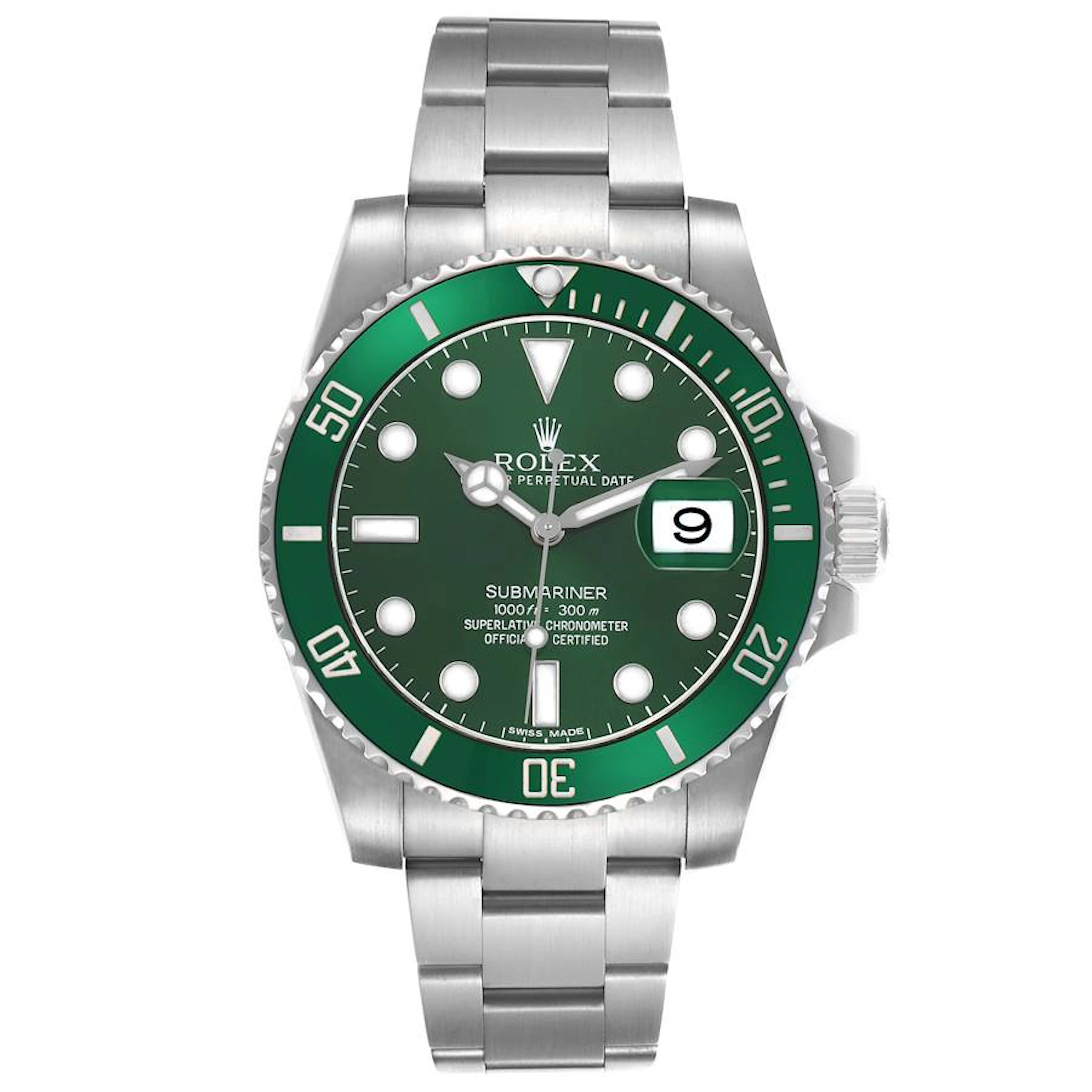 Submariner 'Hulk' (Reference 116610LV). A 40mm stainless steel automatic