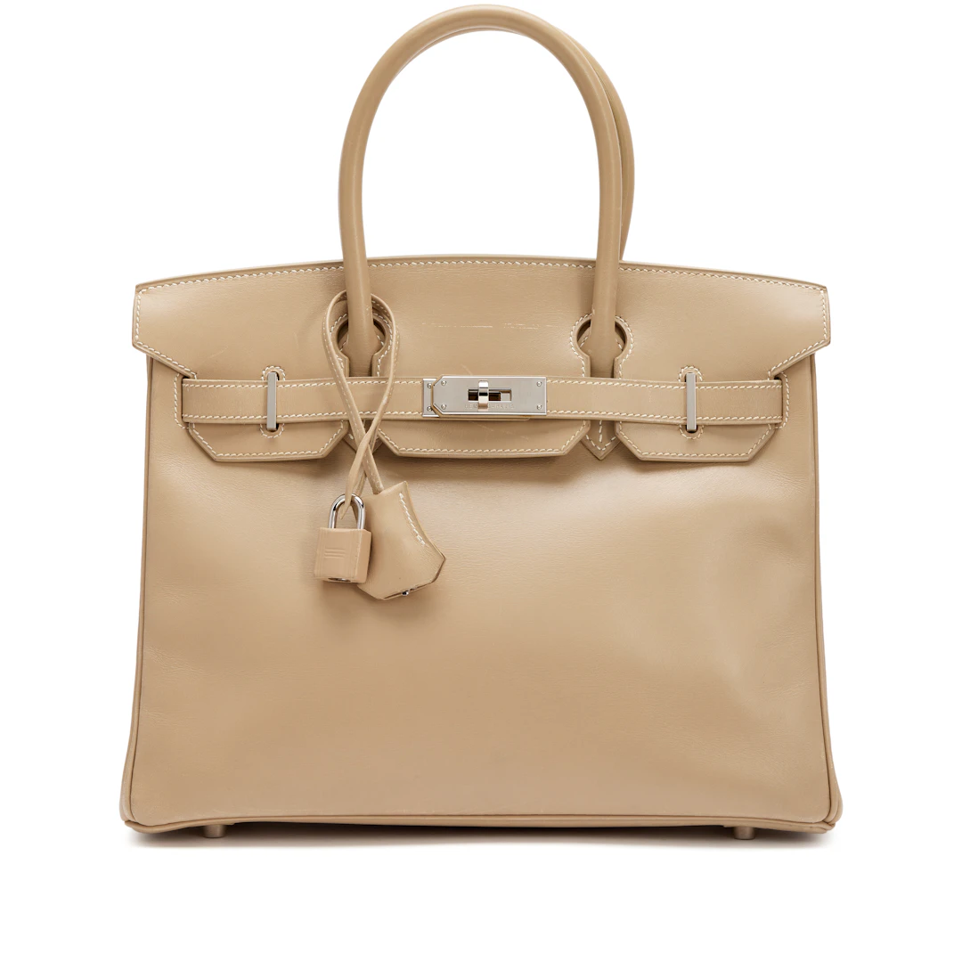 Argile Box Calf Birkin 30 Palladium Hardware, 2003