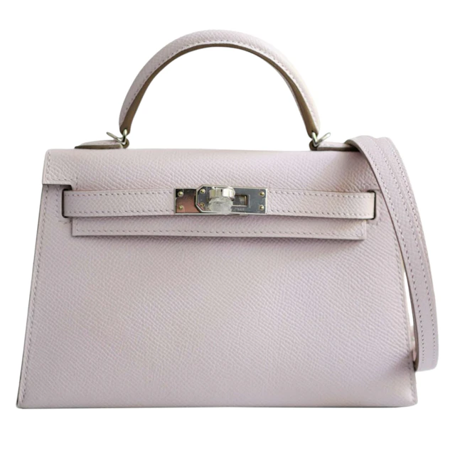 Mauve Pale Epsom Sellier Mini Kelly 20 II Palladium Hardware, 2023