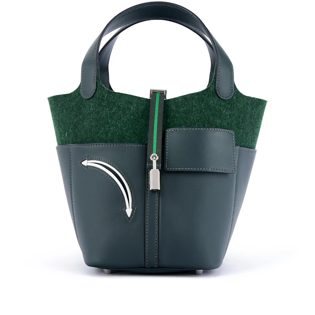 Limited Edition Vert Fonce Swift and Vert Anglais Feutre Wool Picotin