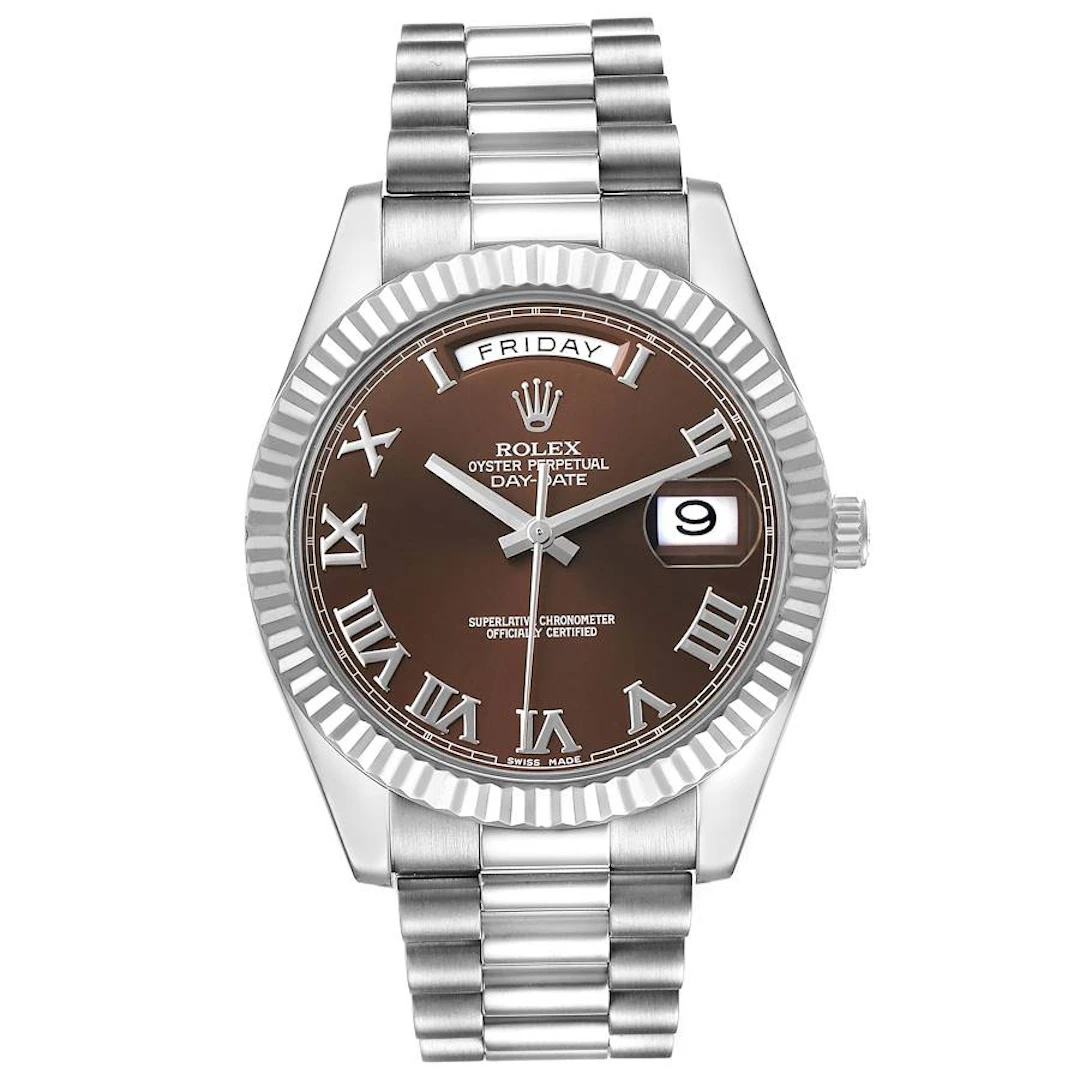 President Day-Date (Reference 218239). A 41mm white gold automatic
