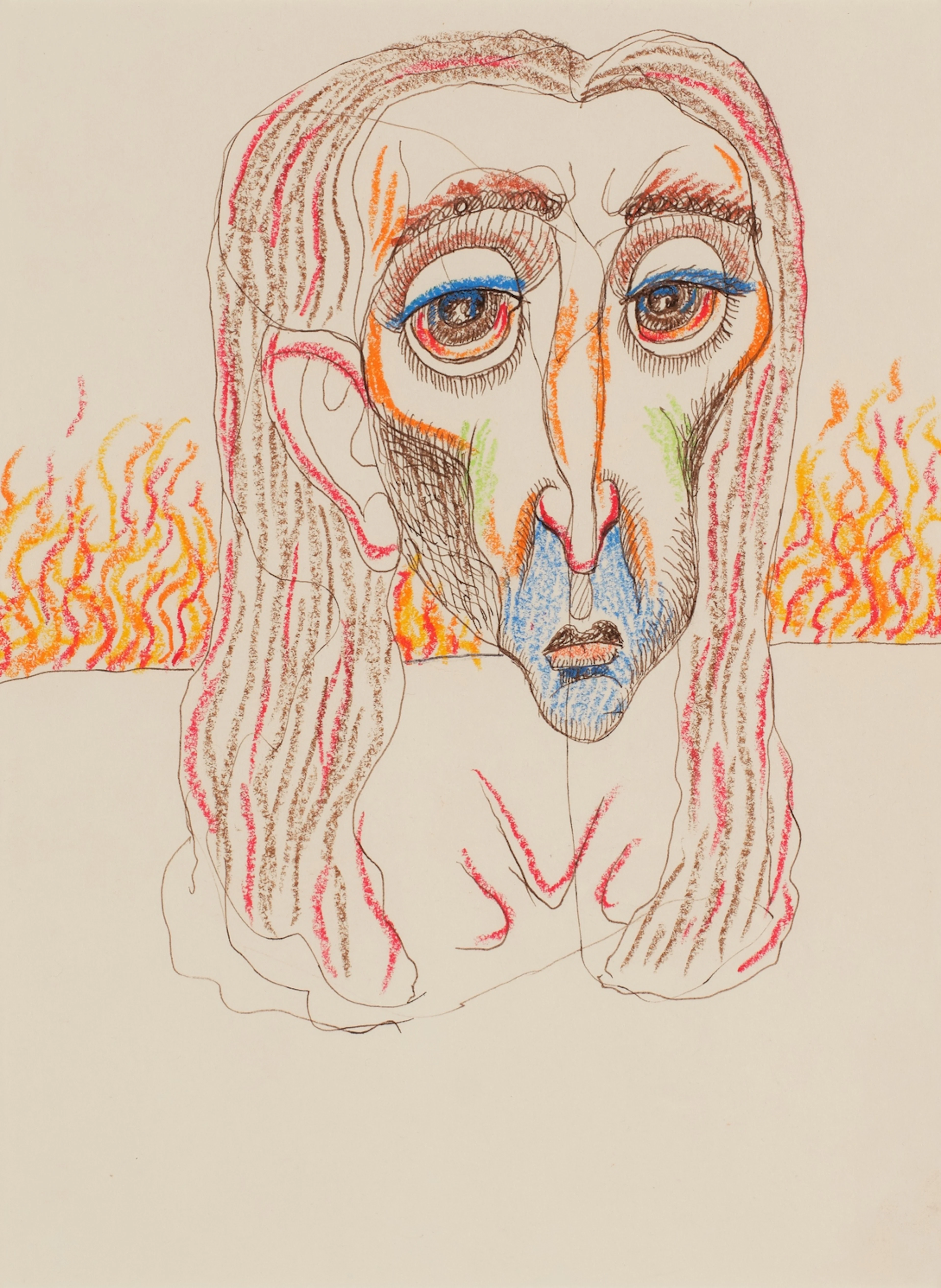 Untitled (Head with Fire)
