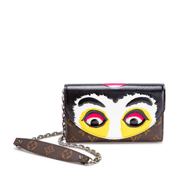 Multicolor Epi and Brown Monogram Coated Canvas Kabuki Mask Chain
