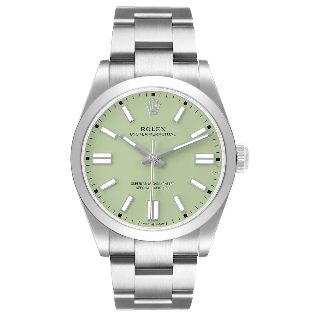 Oyster Perpetual 'Pistachio' (Reference 134300). A 41mm stainless