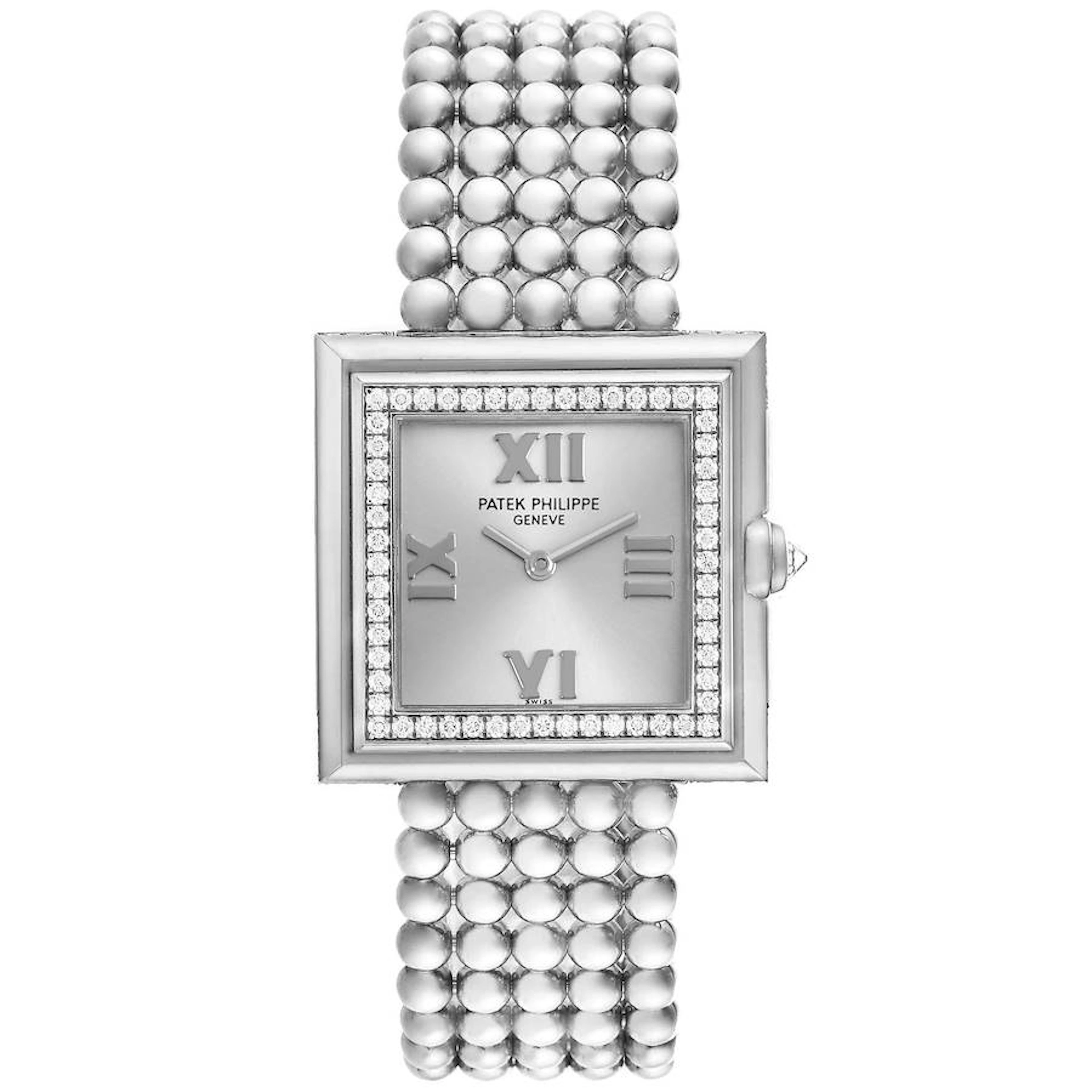 Gondolo (Reference 4868/1G-001). A 28mm white gold diamond set quartz