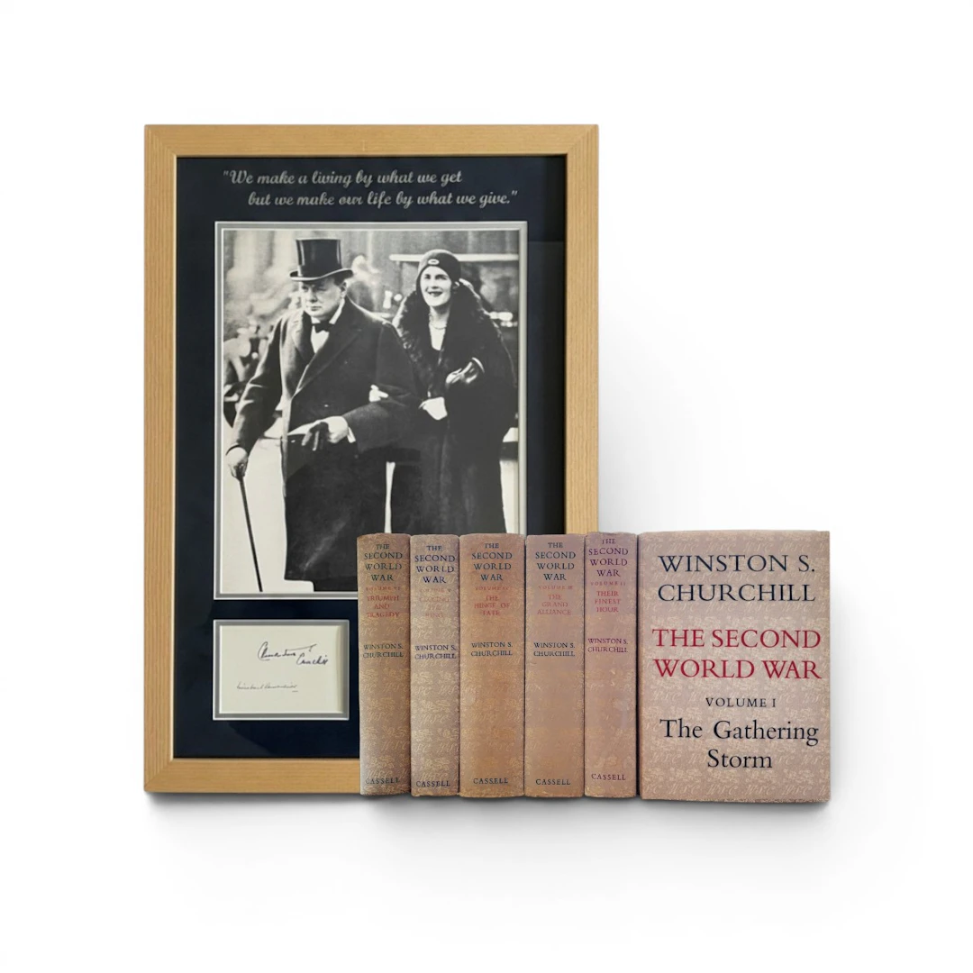 The Second World War In Six Volumes | With Framed Signature of Winston