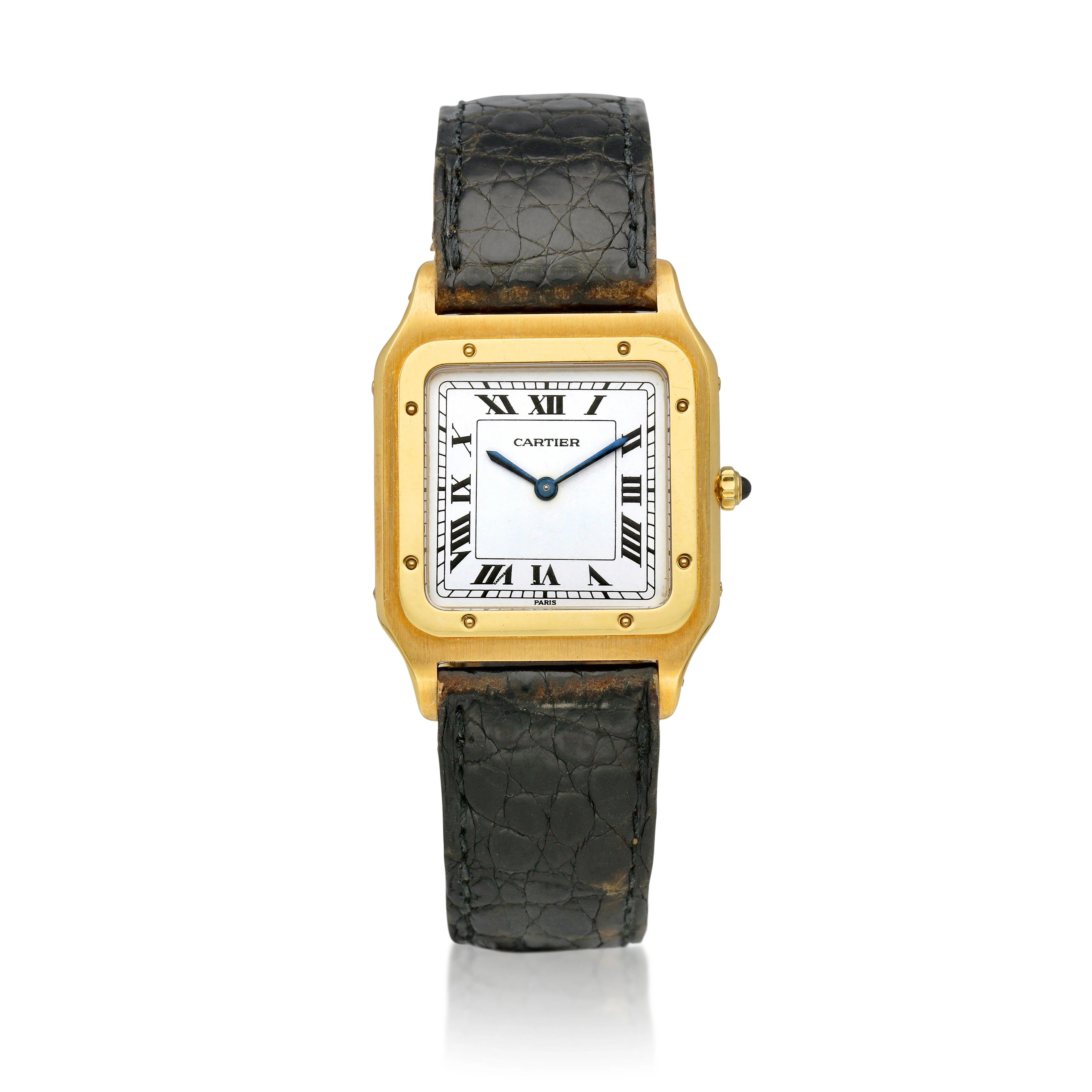 Santos (Reference 96061). A yellow gold mechanical wristwatch, Circa 1990