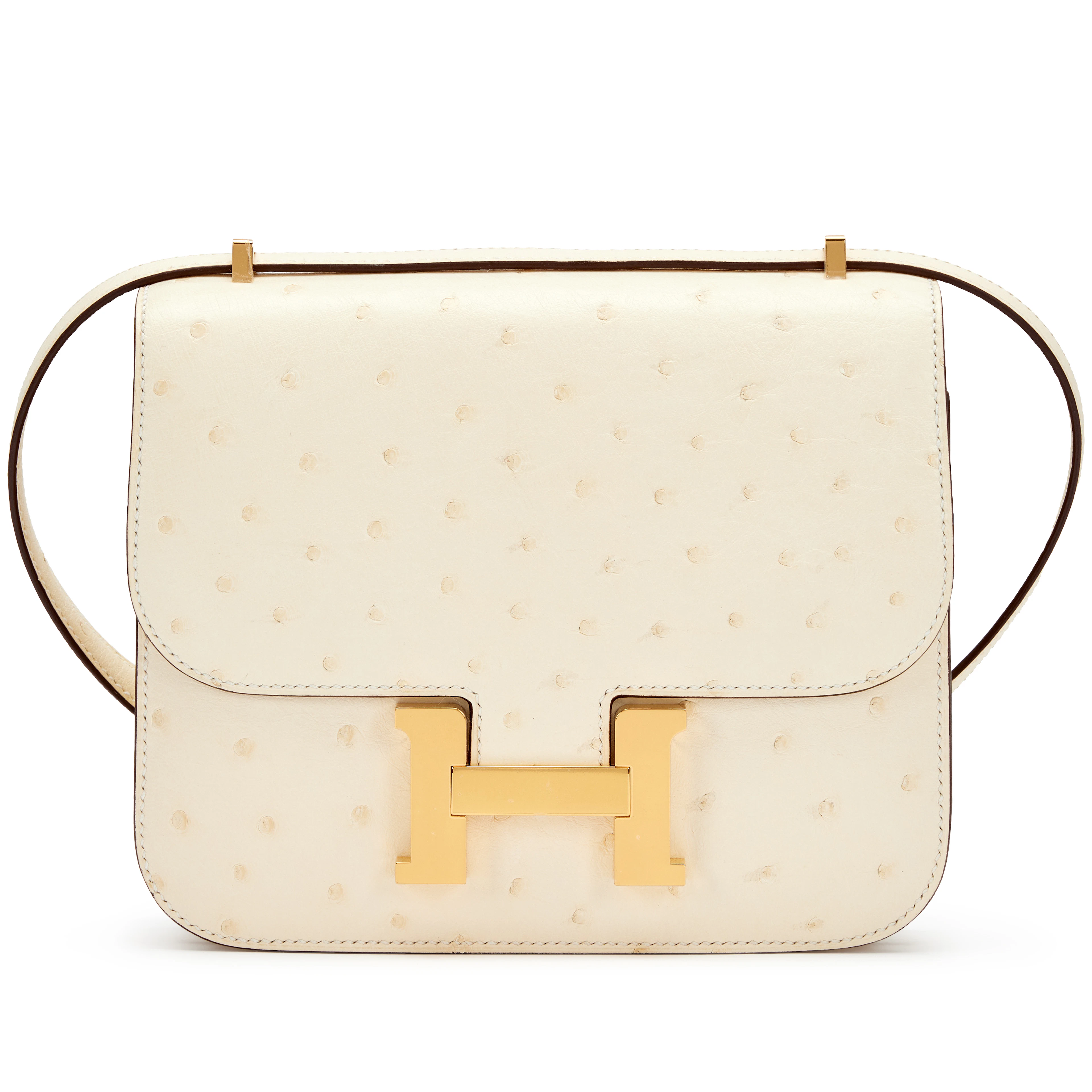Nata Ostrich Mini Constance 18 Gold Hardware, 2022