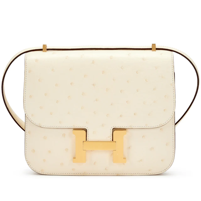 Nata Ostrich Mini Constance 18 Gold Hardware, 2022
