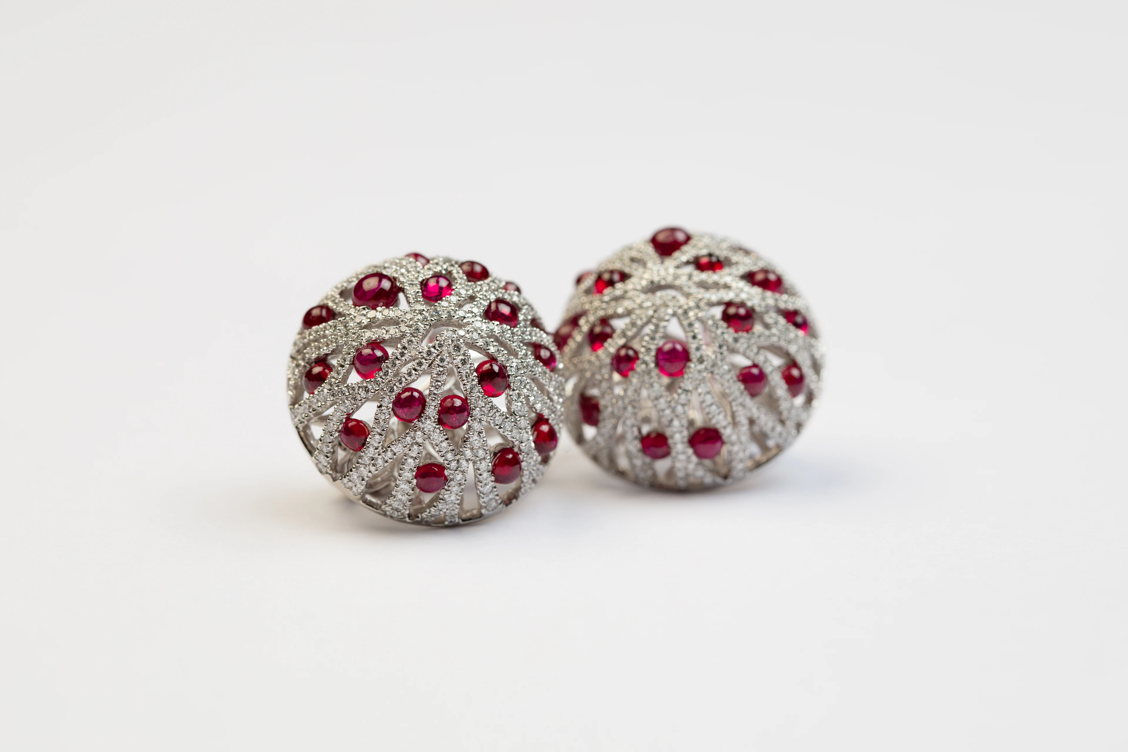 Bleeding Tooth Ruby Earrings
