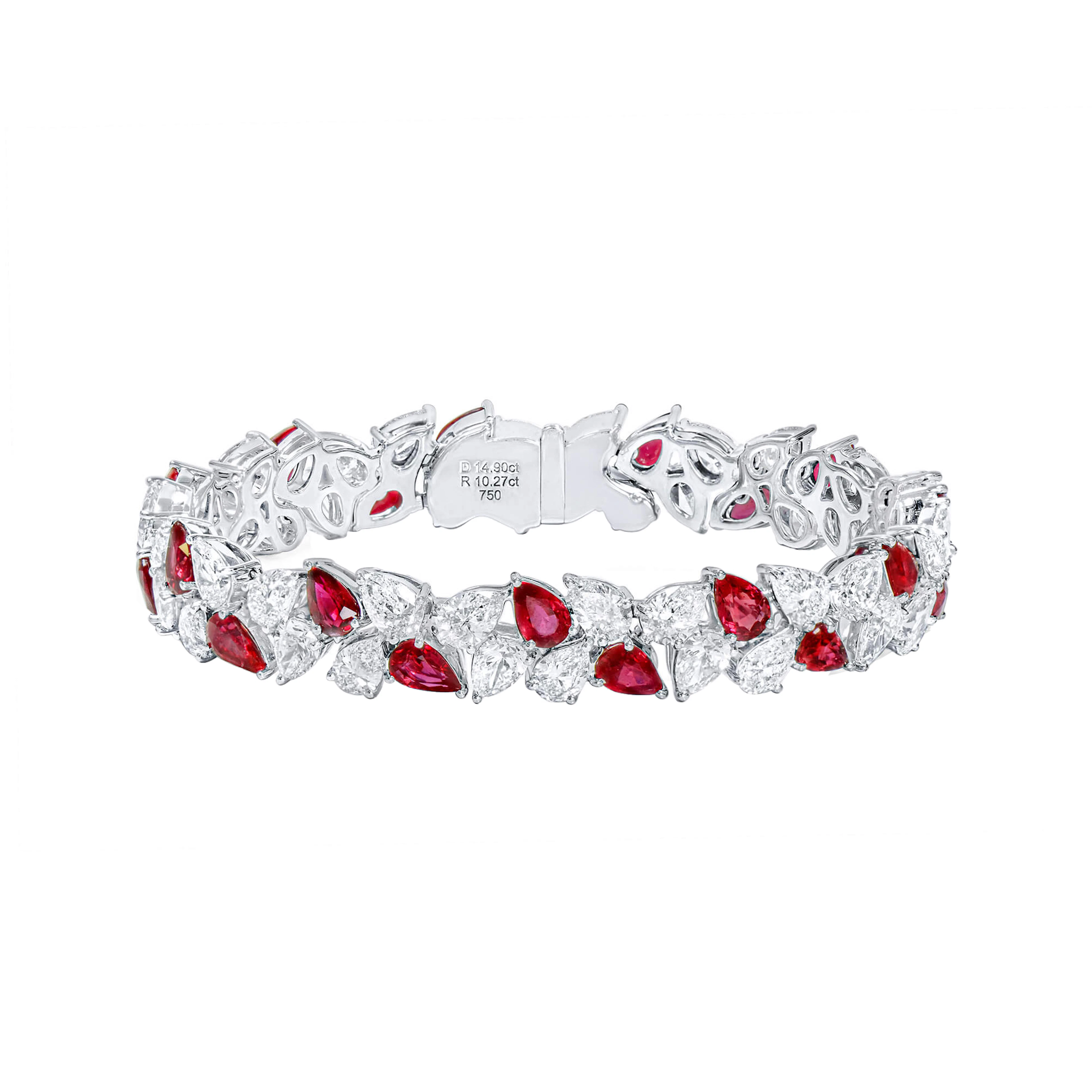 White Gold, Ruby and Diamond Bracelet
