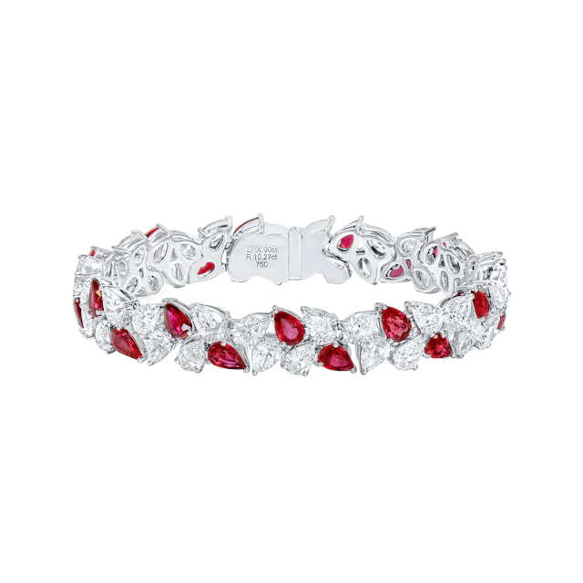 White Gold, Ruby and Diamond Bracelet