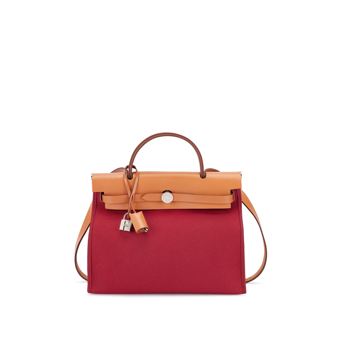Naturel Vache Hunter and Rouge Grenat Toile Herbag Zip 31 Palladium