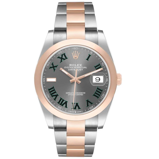Datejust 'Wimbledon' (Reference 126301). A 41mm rose gold stainless