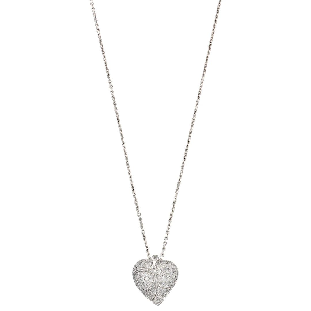 White Gold and Diamond Pendent Necklace