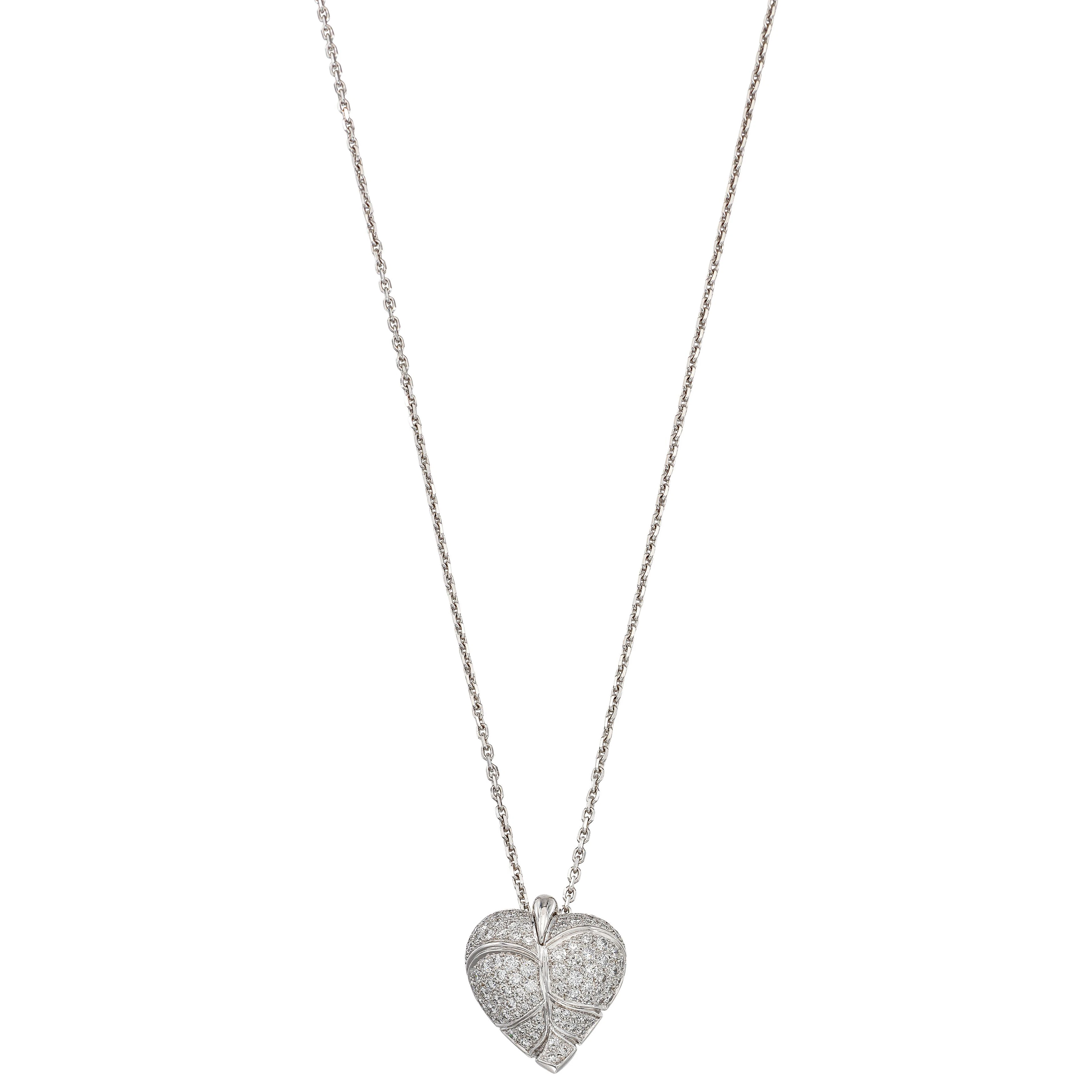 White Gold and Diamond Pendent Necklace