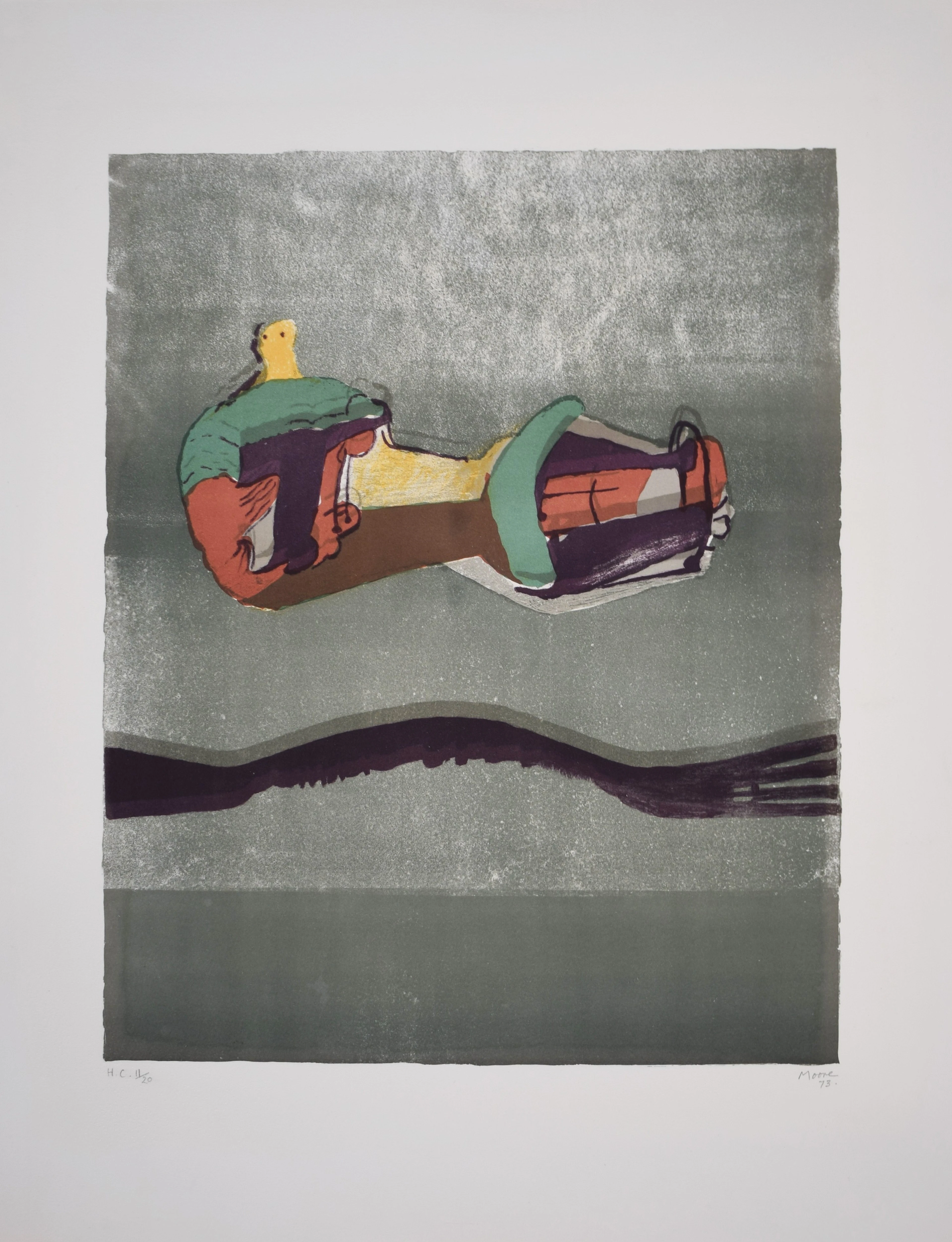 Reclining Figure with Sea Background, from: Reclining Figures