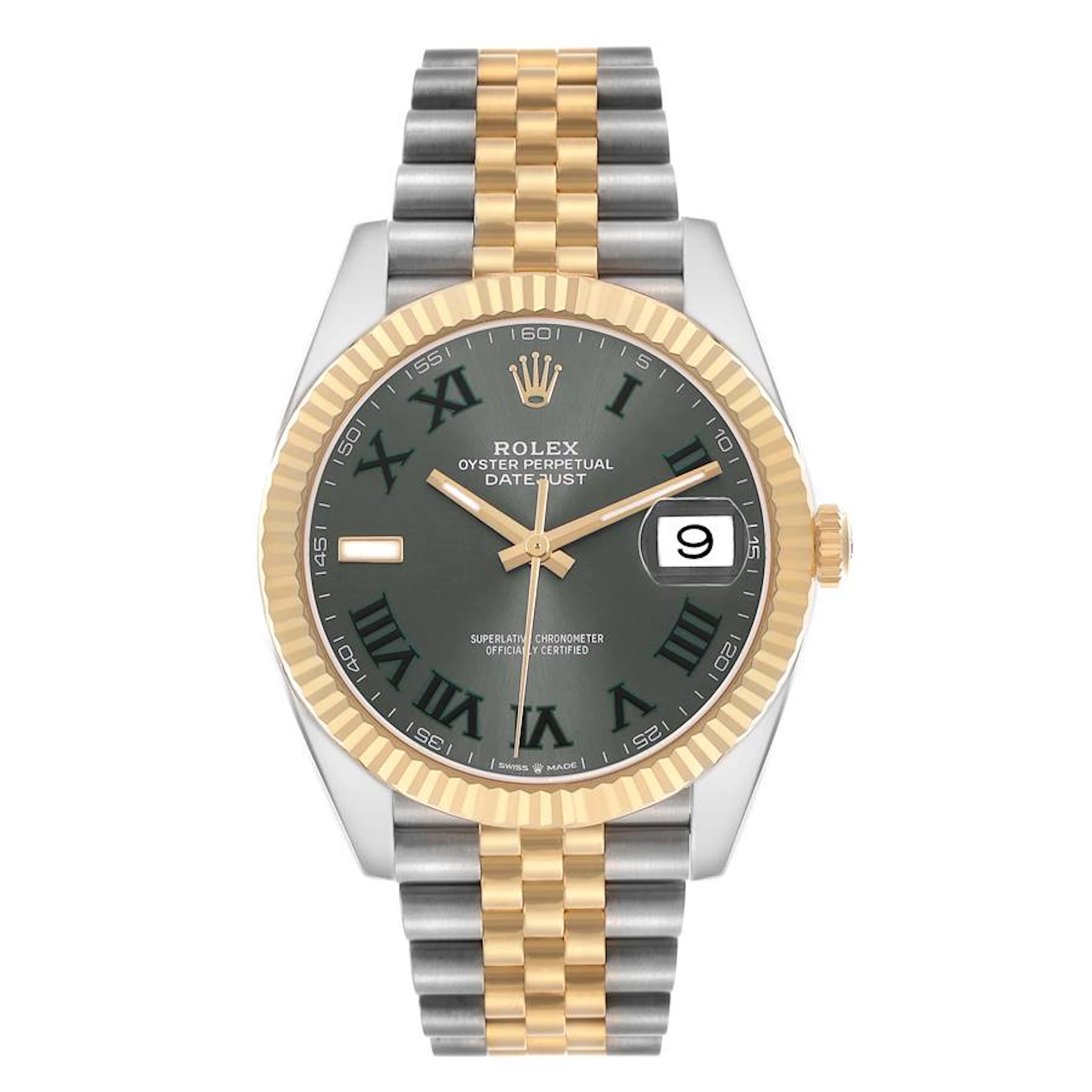 Datejust 'Wimbledon' (Reference 126333). A 41mm yellow gold stainless