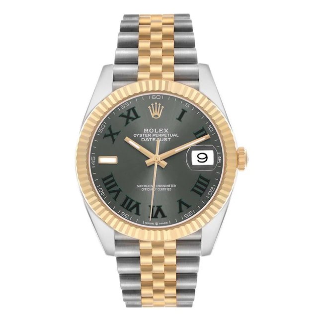 Datejust 'Wimbledon' (Reference 126333). A 41mm yellow gold stainless