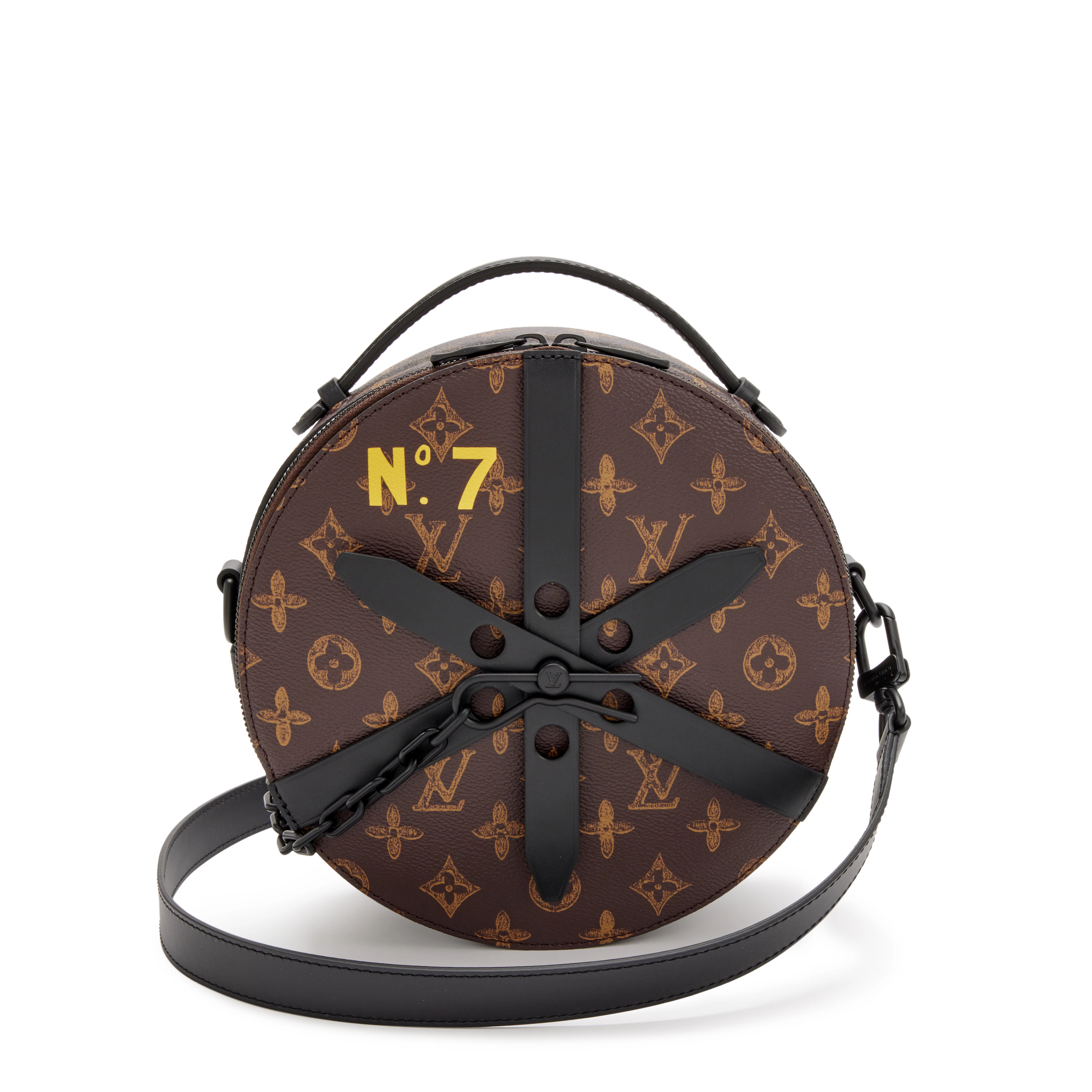 Virgil Abloh Monogram Trunk L’Oeil Coated Canvas Wheel Box Black Hardware, 2022