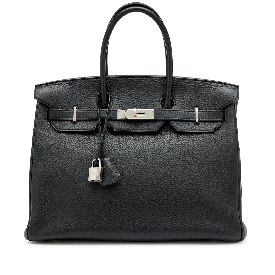 Black Fjord Birkin 35 Palladium Hardware, 2012