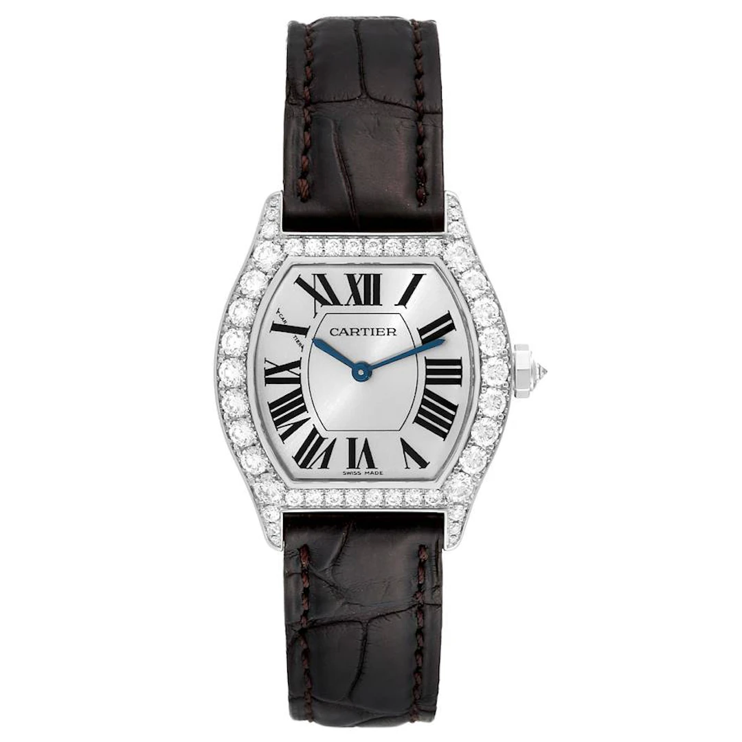 Tortue (Reference WA507231). A 34mm white gold diamond-set manual