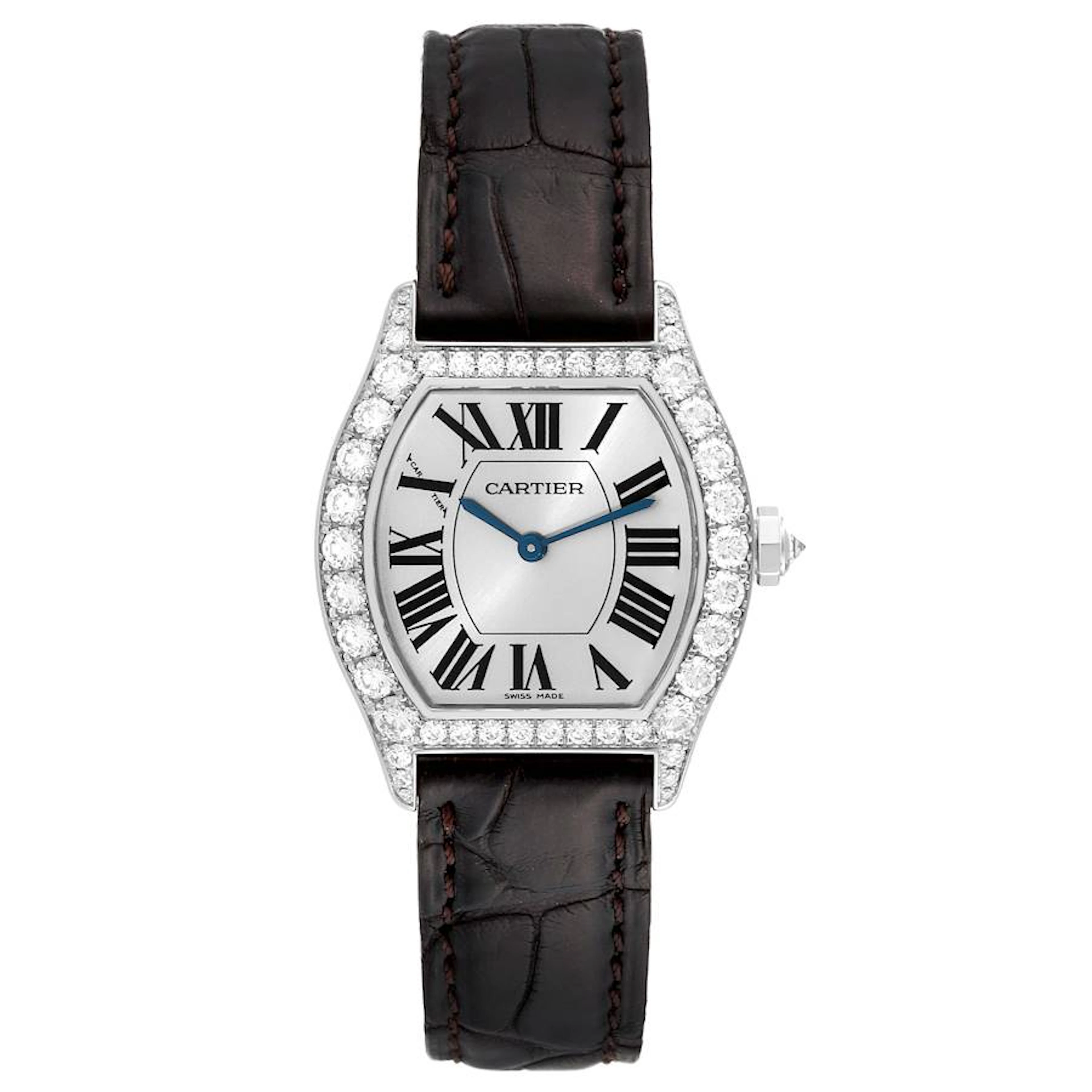 Tortue (Reference WA507231). A 34mm white gold diamond-set manual