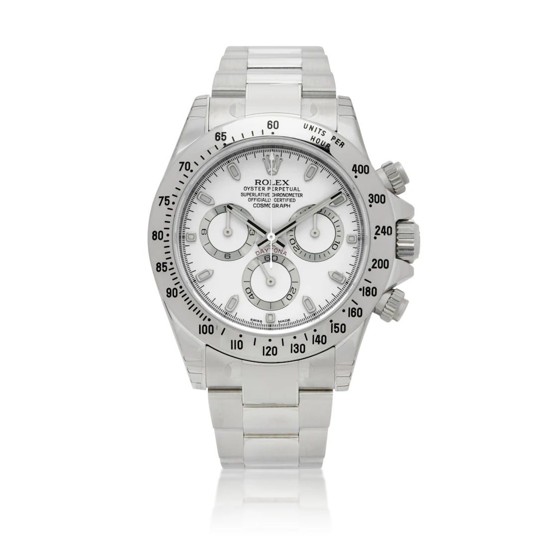 Cosmograph Daytona White 'APH' Blue Lume Error Dial (Reference 116520).