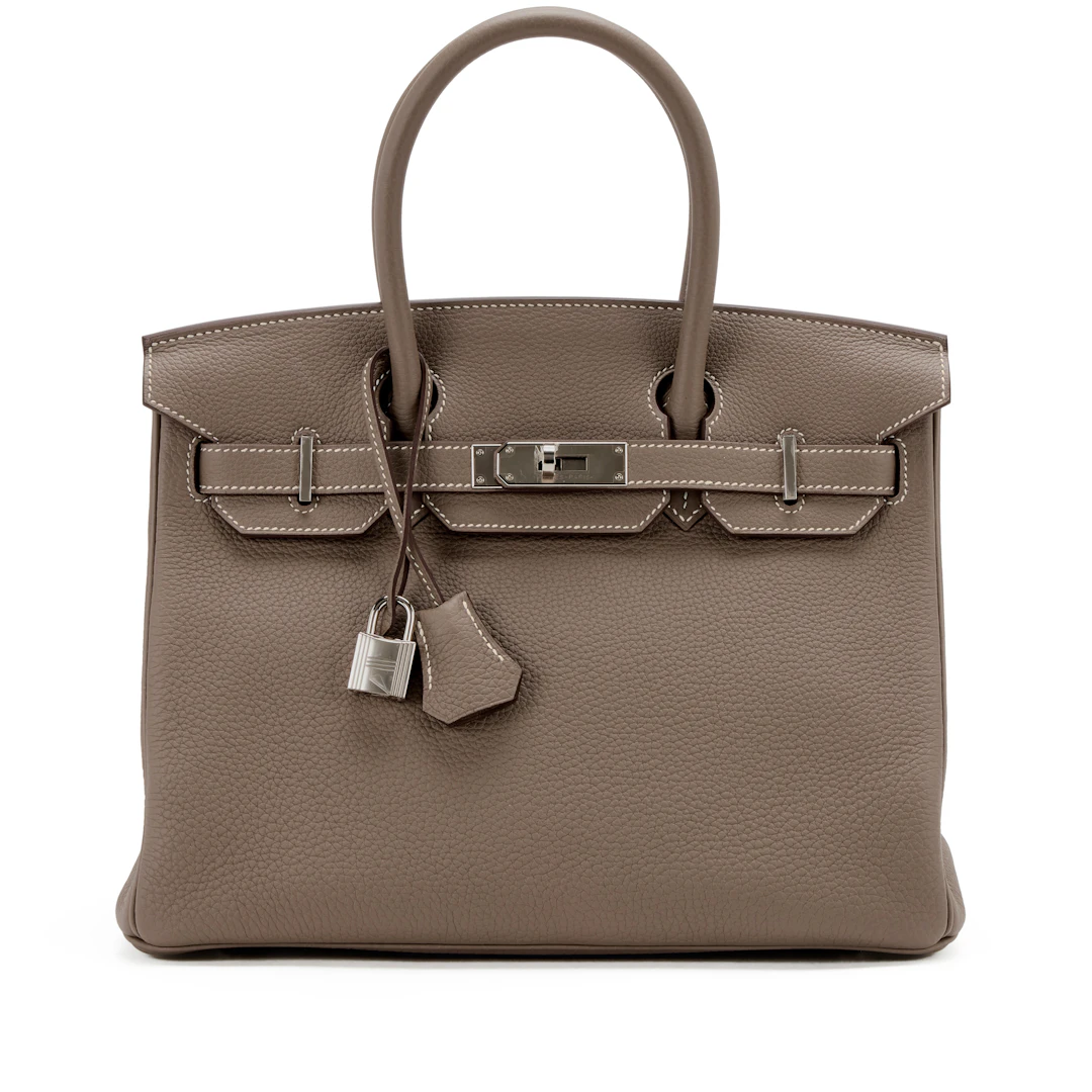 Etoupe Togo Birkin 30 Palladium Hardware