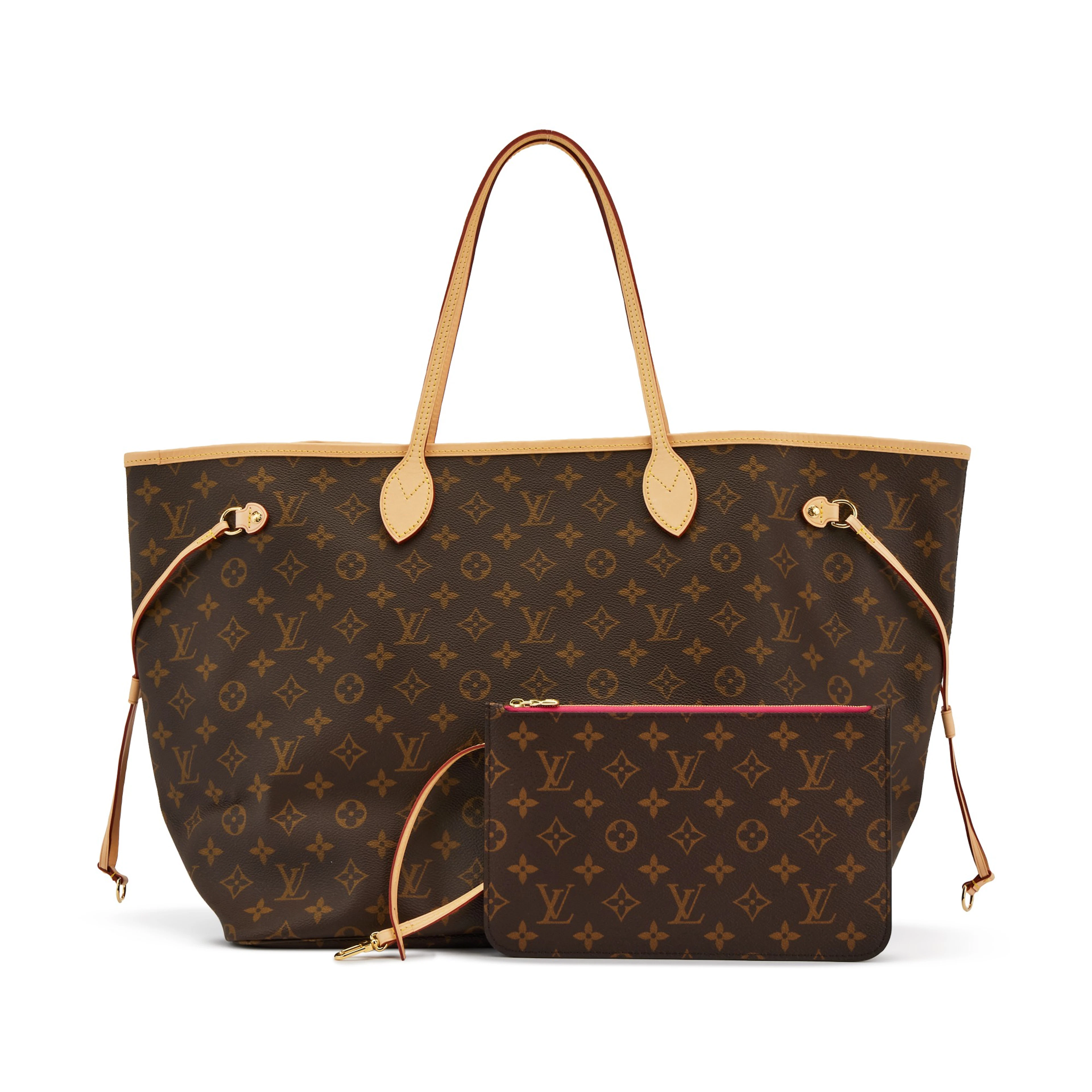 Brown Monogram Coated Canvas Neverfull GM Gold Hardware, 2021