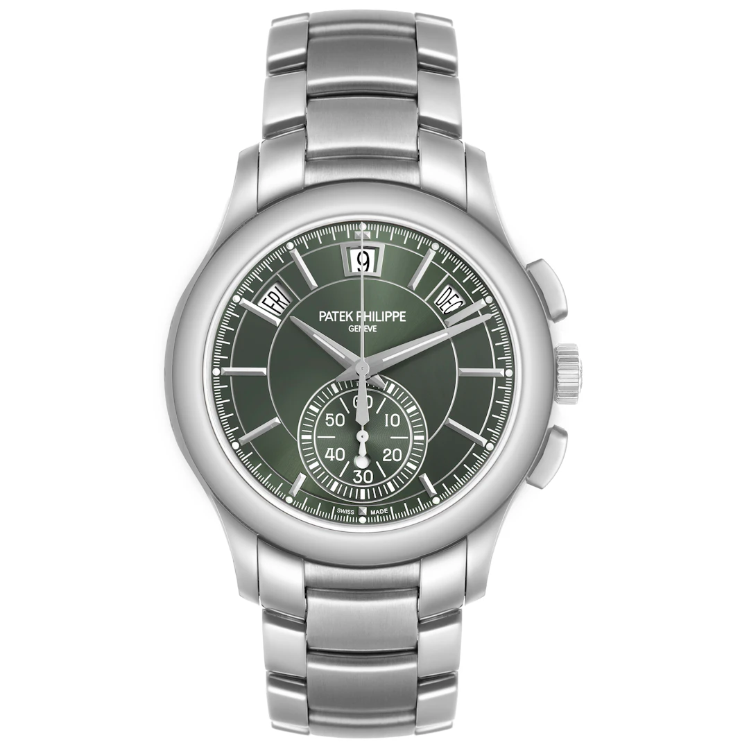 Complications (Reference 5905/1A-001). A 40mm stainless steel automatic