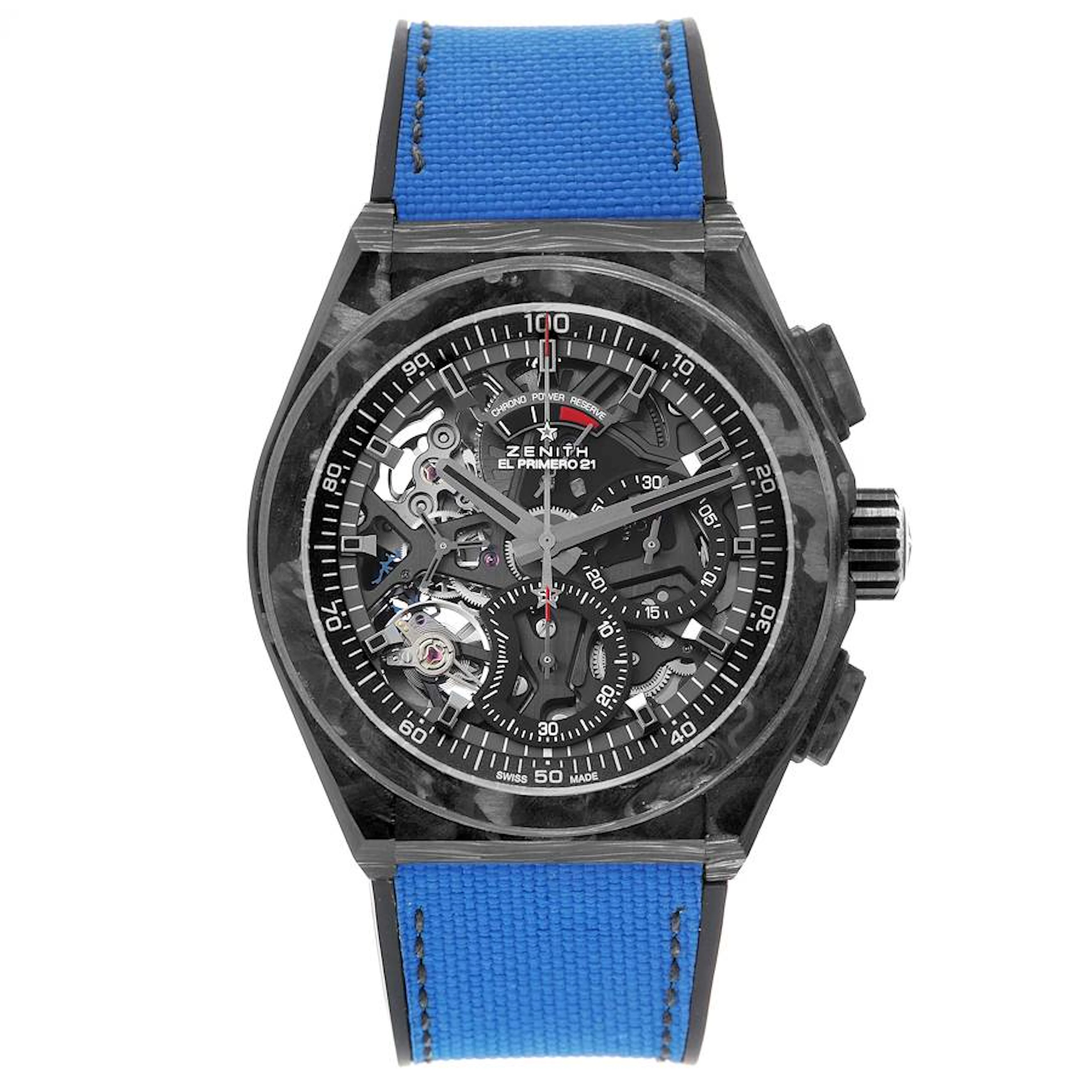 Zenith Defy El Primero (Reference 10.9000.9004). A 44mm black carbon