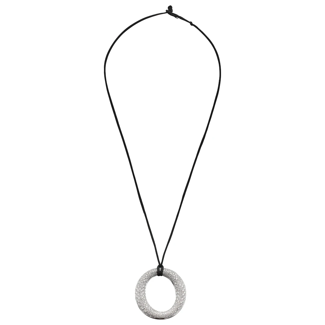 Platinum and Diamond Sevillana Oval Pendant Necklace