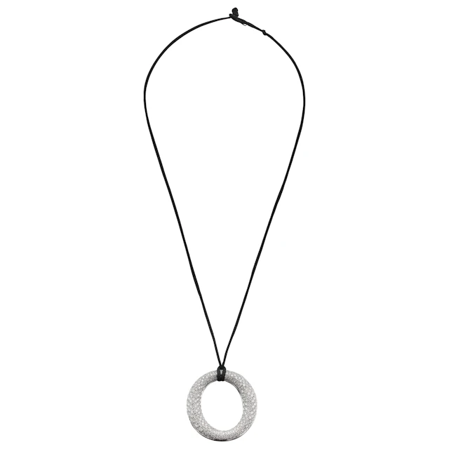 Platinum and Diamond Sevillana Oval Pendant Necklace