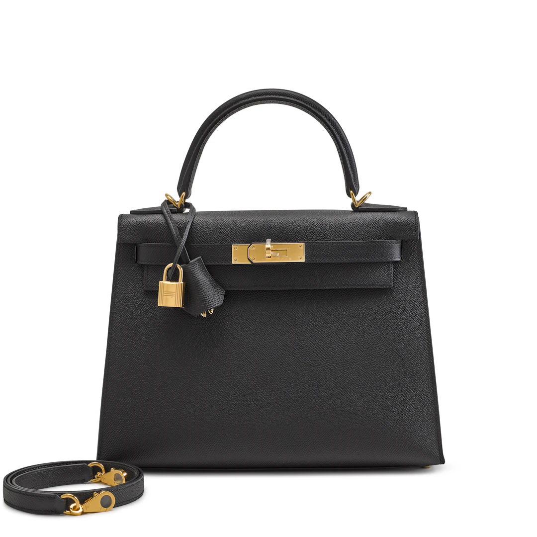 Black Epsom Kelly 28 Sellier Gold Hardware, 2025