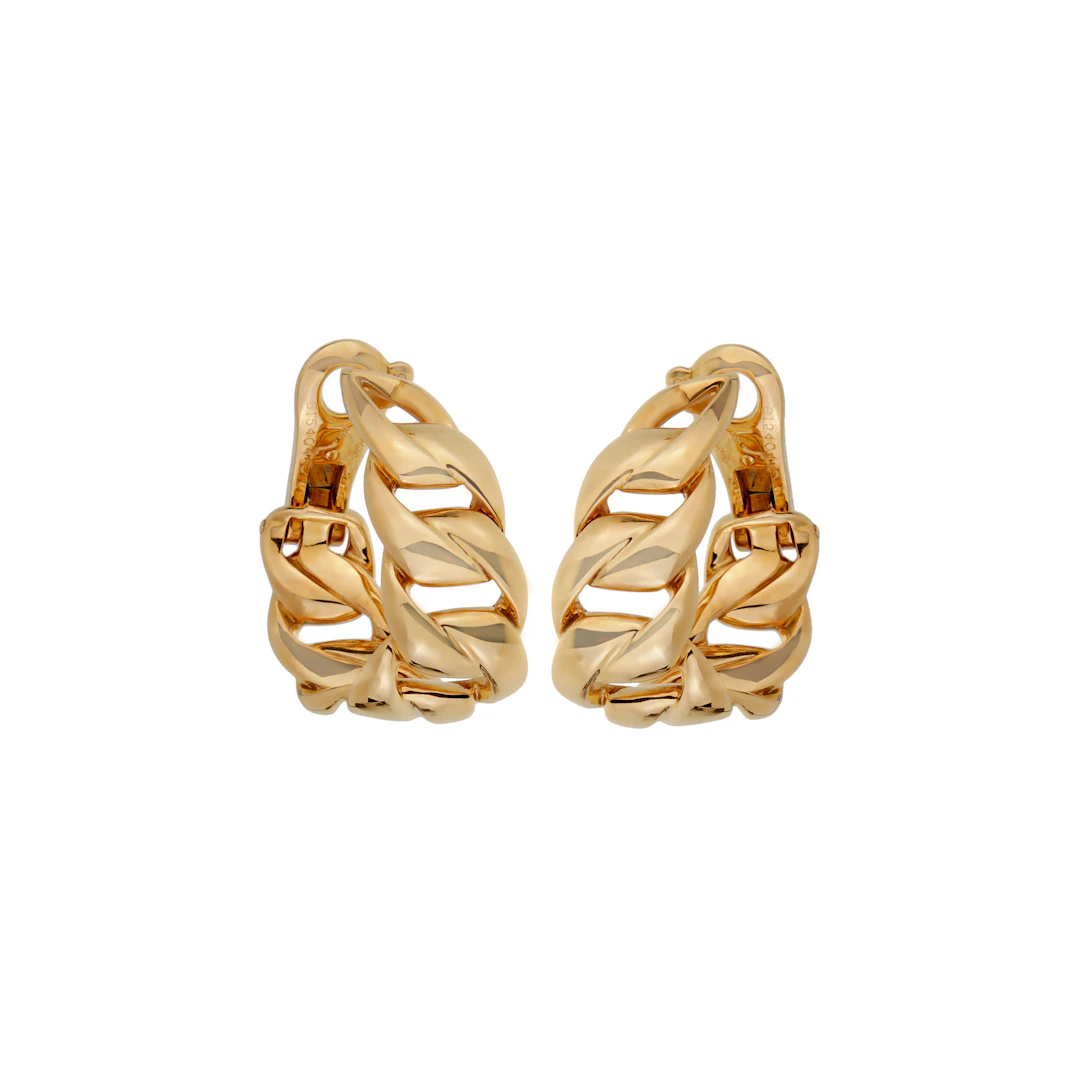 Gold Chain Link Earclips