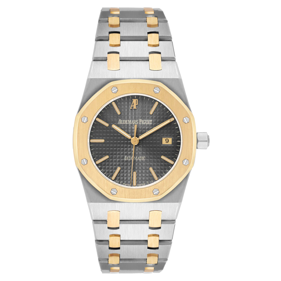 Royal Oak (Reference 14100SA). A 36mm stainless steel yellow gold