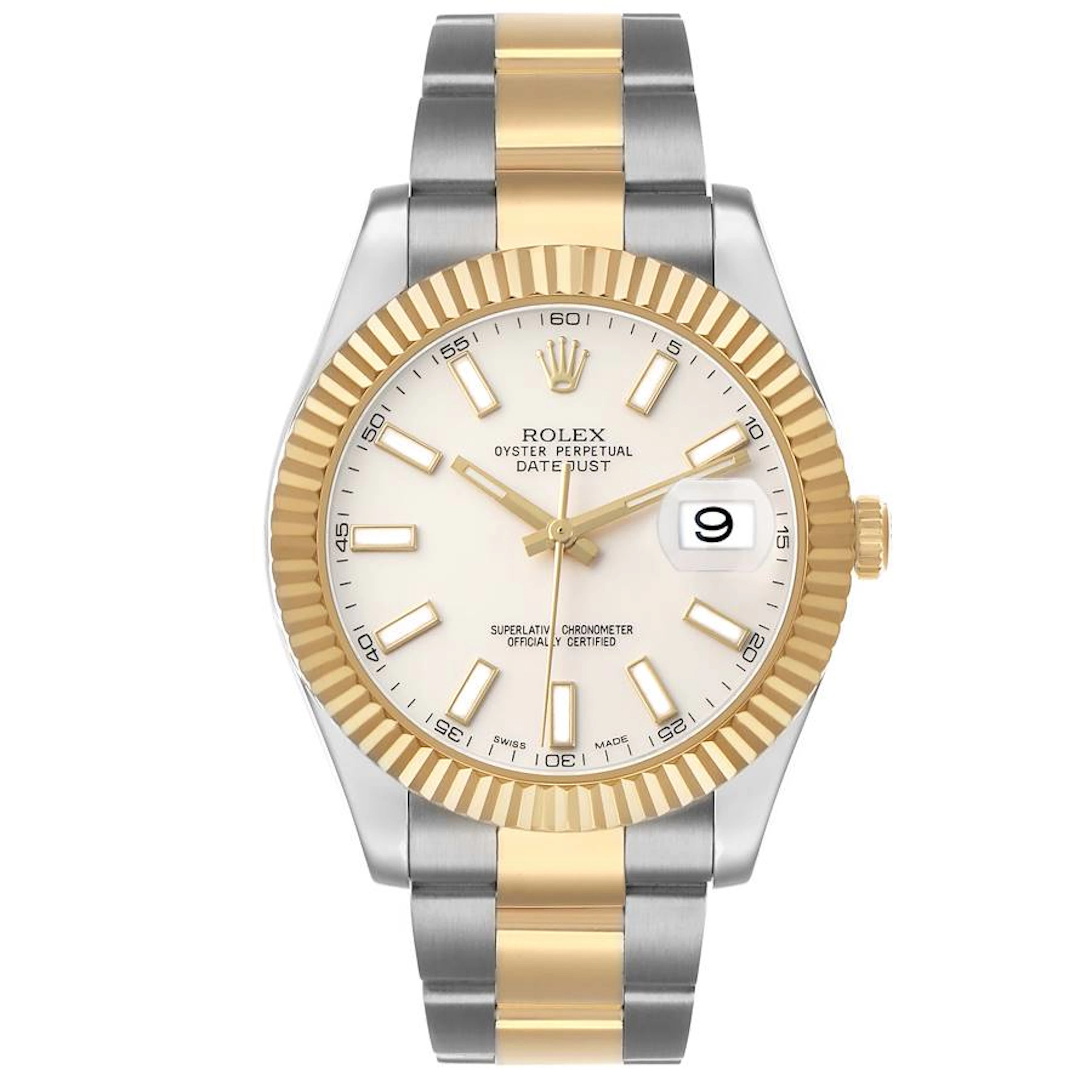 Datejust (Reference 116333). A 41mm yellow gold stainless steel automatic