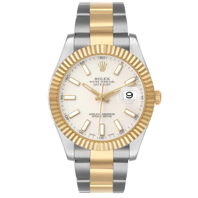Datejust (Reference 116333). A 41mm yellow gold stainless steel automatic