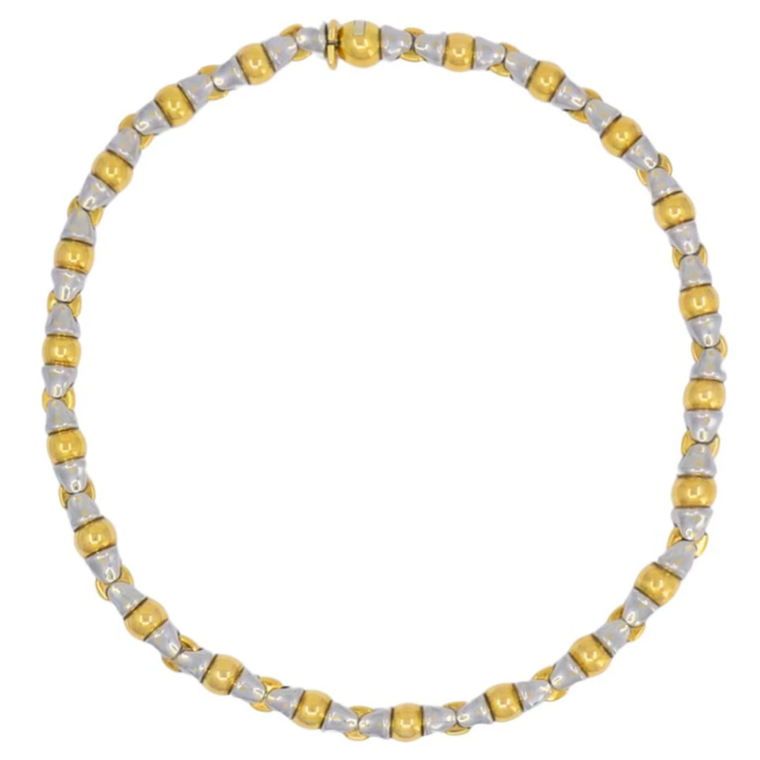Gold and Stainless Steel Necklace